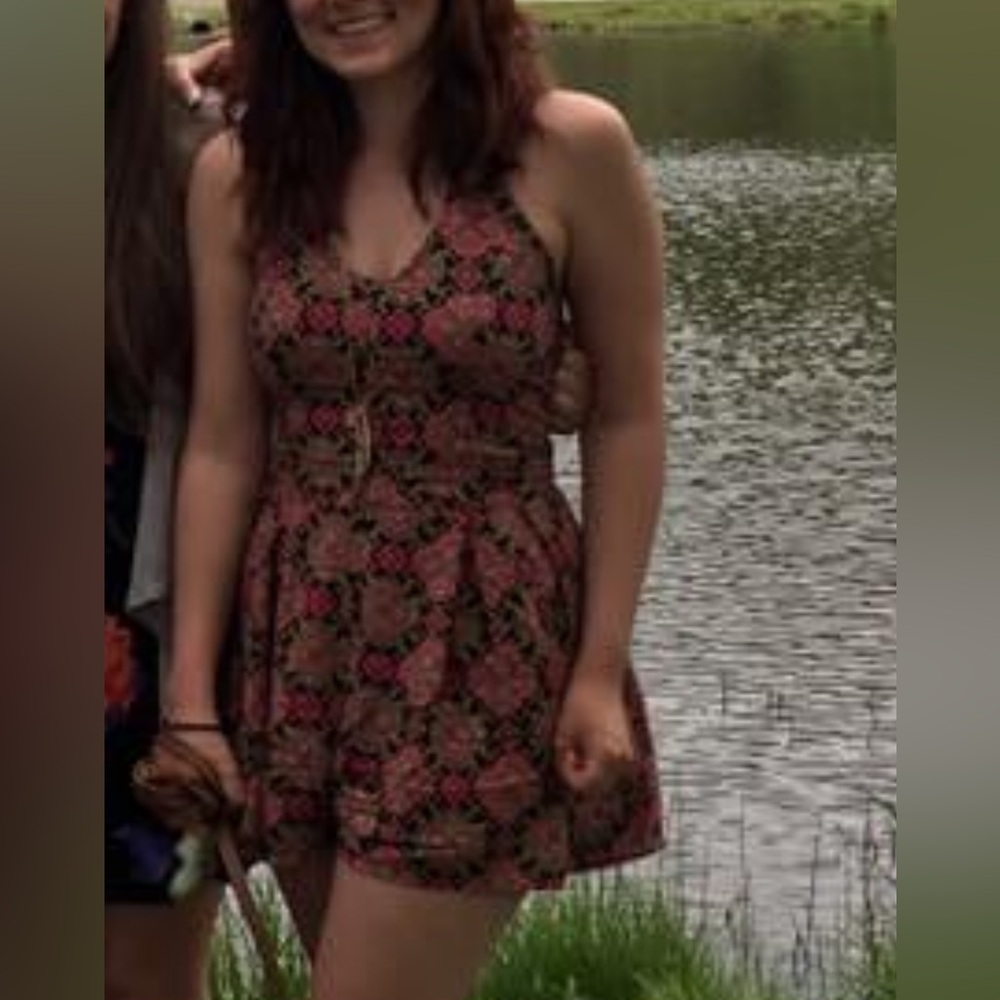 Halter Style Patterned Romper - image 1